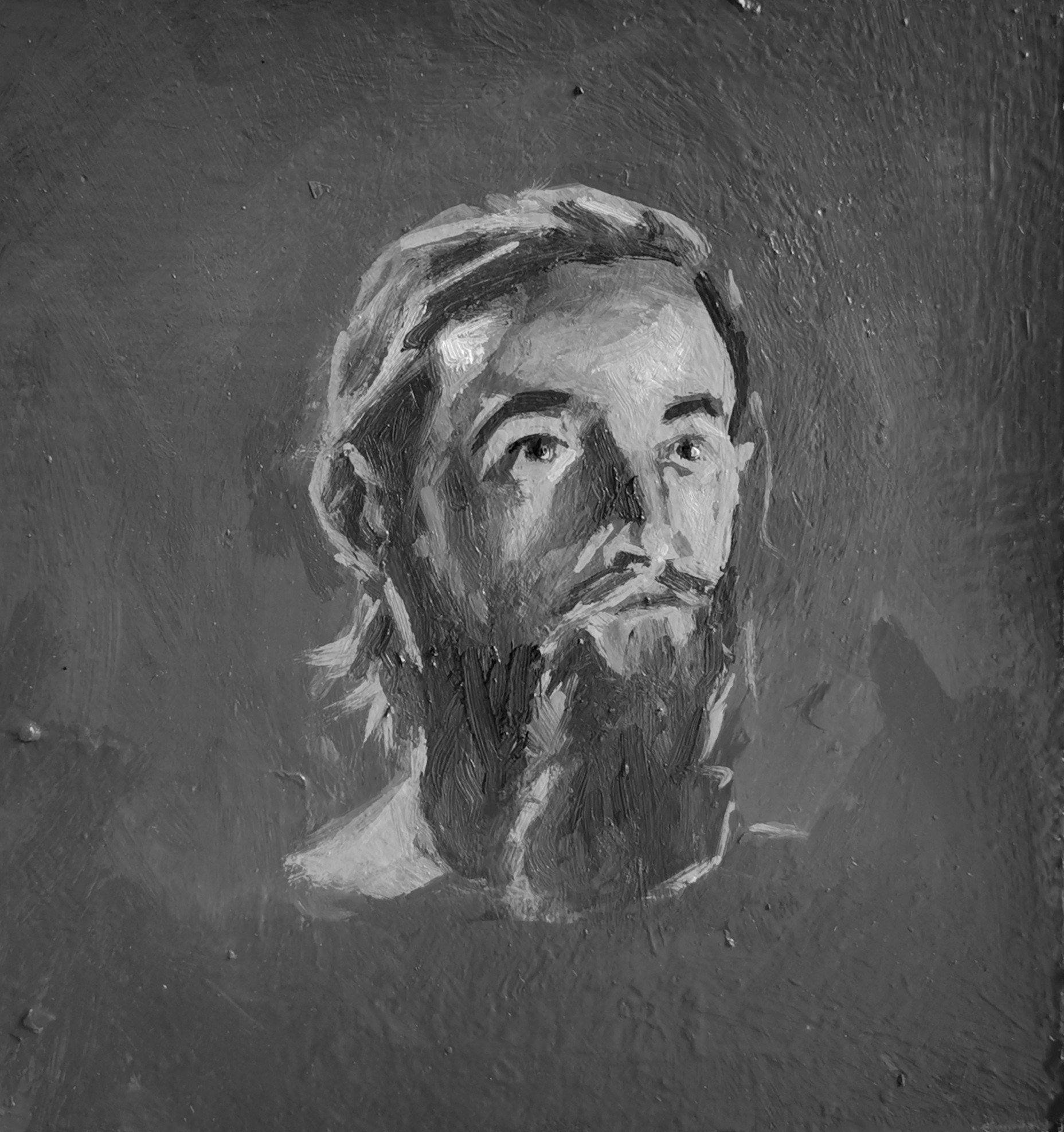 Michael Watson – self portrait in oil