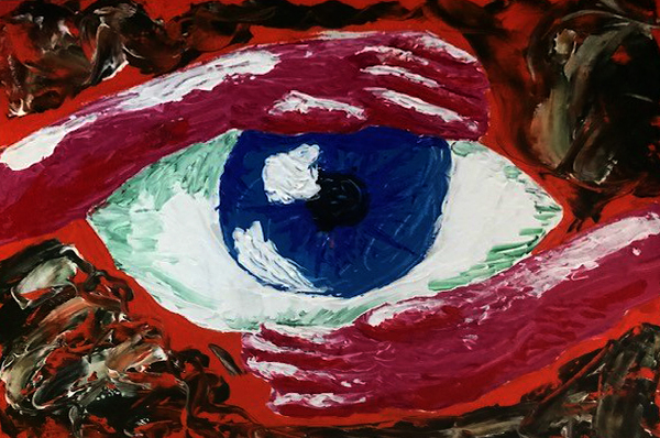 Sam Bundy – 'Jellyhands' Acrylic paint on canvas 2020
